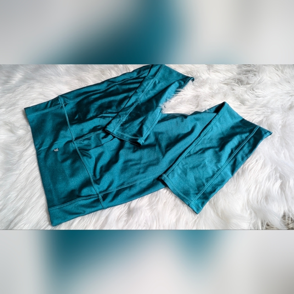 Kyodan Metallic Blue Shimmer Leggings LG